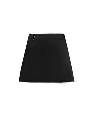 Crystal-rimmed mini skirt Black